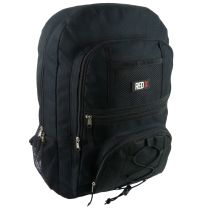 Mens Boys Black Backpack by RED X ® Rucksack School College Uni Bag Travel