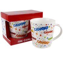 Fine China Grandad Mug/Cup East West Stars Colourful Fathers Day Gift