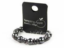 Magnetic Hematite Ball and Discs Bracelet Magnet Healing Elasticated Health