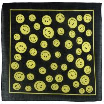 Black Yellow Smiling Face Emoji Bandana Bandanna Scarf
