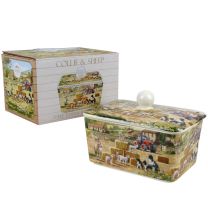 The Leonardo Collection China Collie & Sheep Butter Dish Gift Boxed