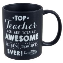 Fine China Black Top Teacher MUG/CUP Tally Ho Collection School Best Gift