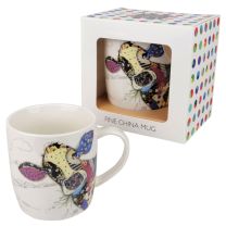 China Mug With Kooks Connie Cow Design by Bug Art 