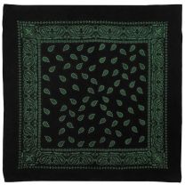 XL Paisley Two Tone Cotton Paisley Bandana Liquorice Collection-Green