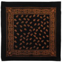 XL Paisley Two Tone Cotton Paisley Bandana Liquorice Collection-Orange