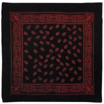 XL Paisley Two Tone Cotton Paisley Bandana Liquorice Collection-Red