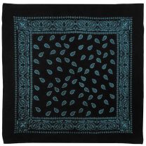 XL Paisley Two Tone Cotton Paisley Bandana Liquorice Collection-Blue