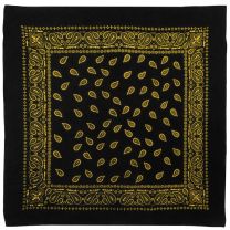 XL Paisley Two Tone Cotton Paisley Bandana Liquorice Collection-Yellow