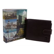 Prime Hide Mens Brown Leather Trifold Wallet Gift Boxed RFID