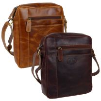 Rowallan of Scotland Mens Leather Cross Body Bag