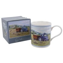 Classic Blue Ford Tractor Mug/Cup by Brian Tovey Gift Boxed