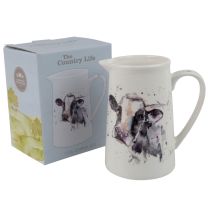 The Country Life Ceramic Jug 500ml Cow Design Rustic Home Decor