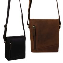 Ladies Mens Oiled Leather Cross Body/Shoulder Bag by Visconti; Merlin Travel