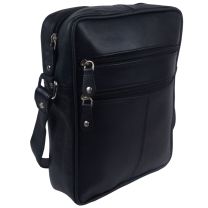 Primehide Leather Mens Ranger Crossbody Bag Black