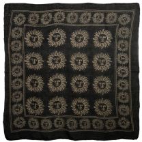 New Black Cotton Wall Hanging Pagan Sun Altar Cloth 