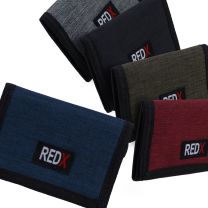 Red-X Mens Boys TriFold Sports Card Coin Wallet Canvas