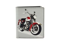 Mens Tri-Fold Leather Wallet by Retro Harley Davidson in Gift Box Golunski