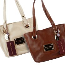 Ladies Leather Handbag Grab Bag by Smith & Canova Classic Bucket Style