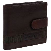 Mens Tri-Fold Buffalo Leather Tab Wallet by Rowallan of Scotland; Panama Collection