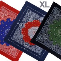 XL Two Tone Paisley Bandana Bandanna Lightweight Cotton