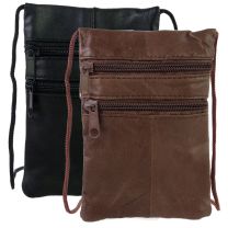 Lorenz Soft Leather Neck Passport Holder/Pouch and Purse