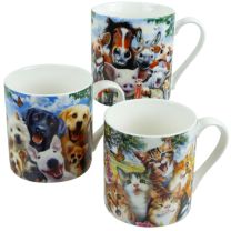 Selfie Mug 3 Designs Cats Dogs Farmyard Animals Horses Cows Pigs