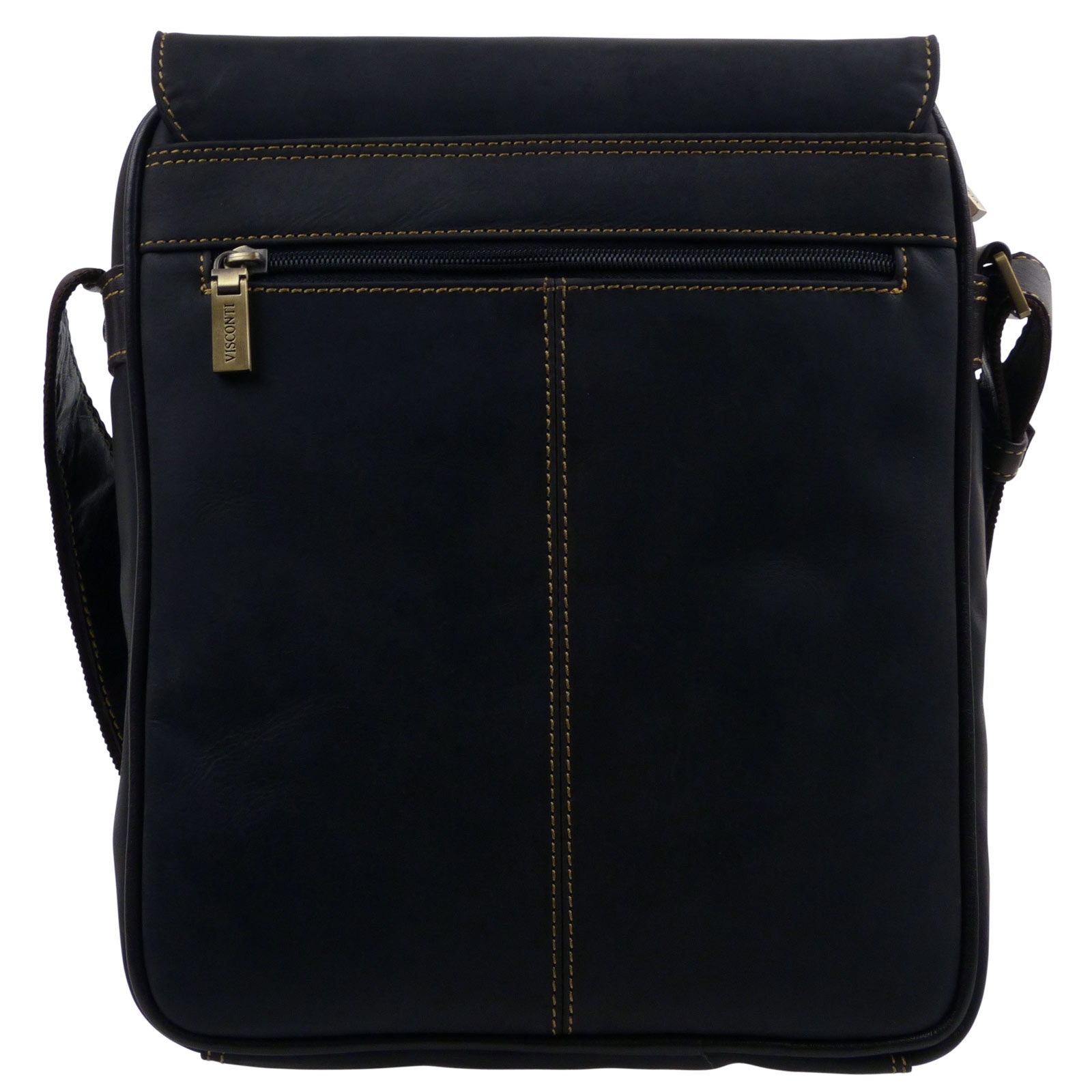 Visconti Leather Mens Messenger Bag - Hunter Collection - Picture 12 of 19
