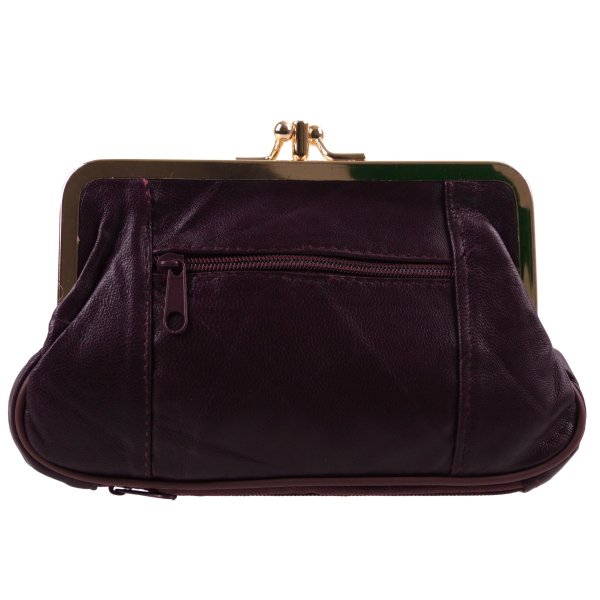 Borsa per monete donna in pelle Oakridge doppio fischio con spazio per carta di credito - Foto 6 di 34