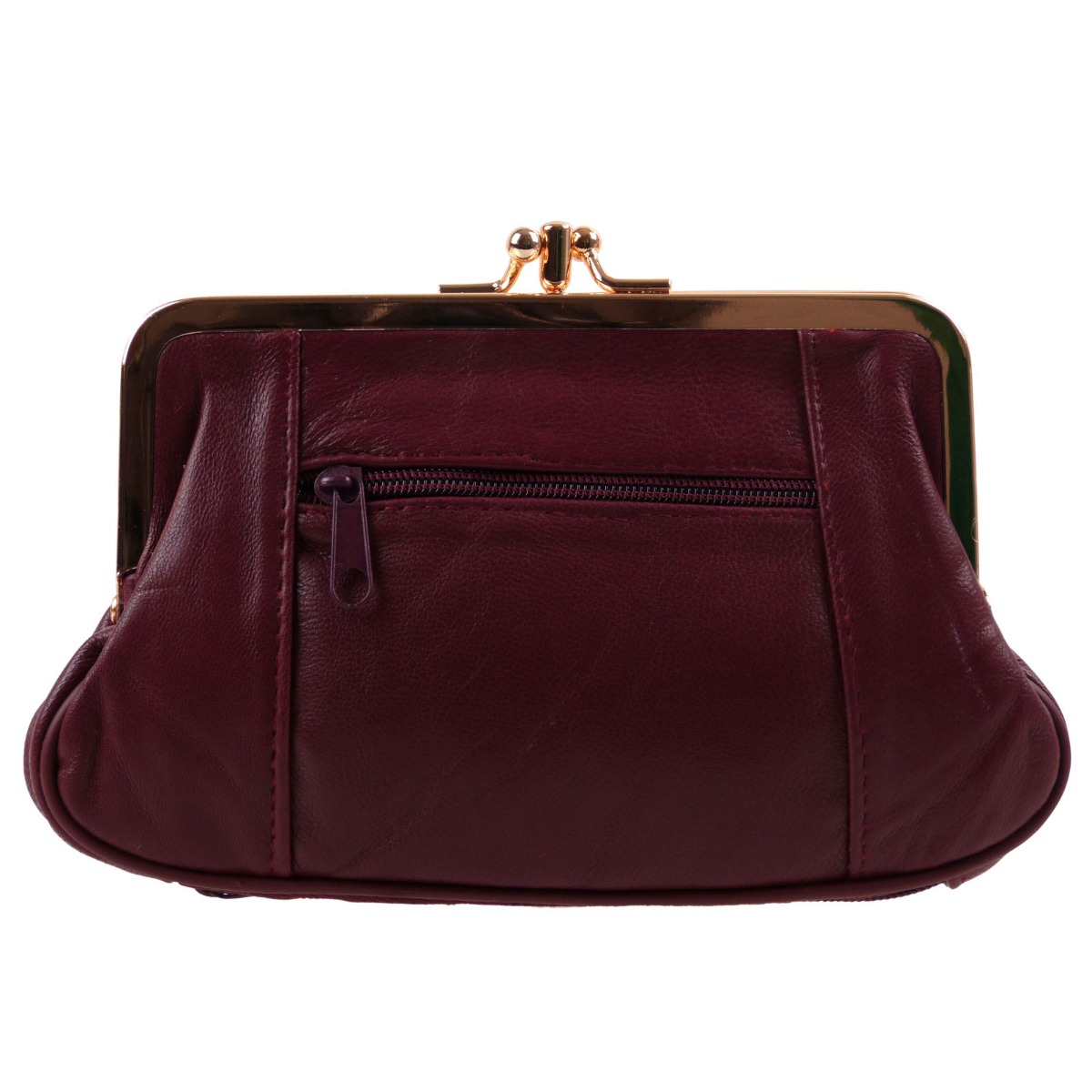 Borsa per monete donna in pelle Oakridge doppio fischio con spazio per carta di credito - Foto 8 di 34