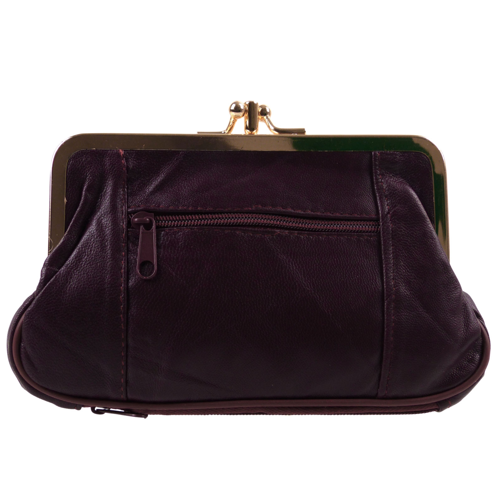 Borsa per monete donna in pelle Oakridge doppio fischio con spazio per carta di credito - Foto 17 di 34