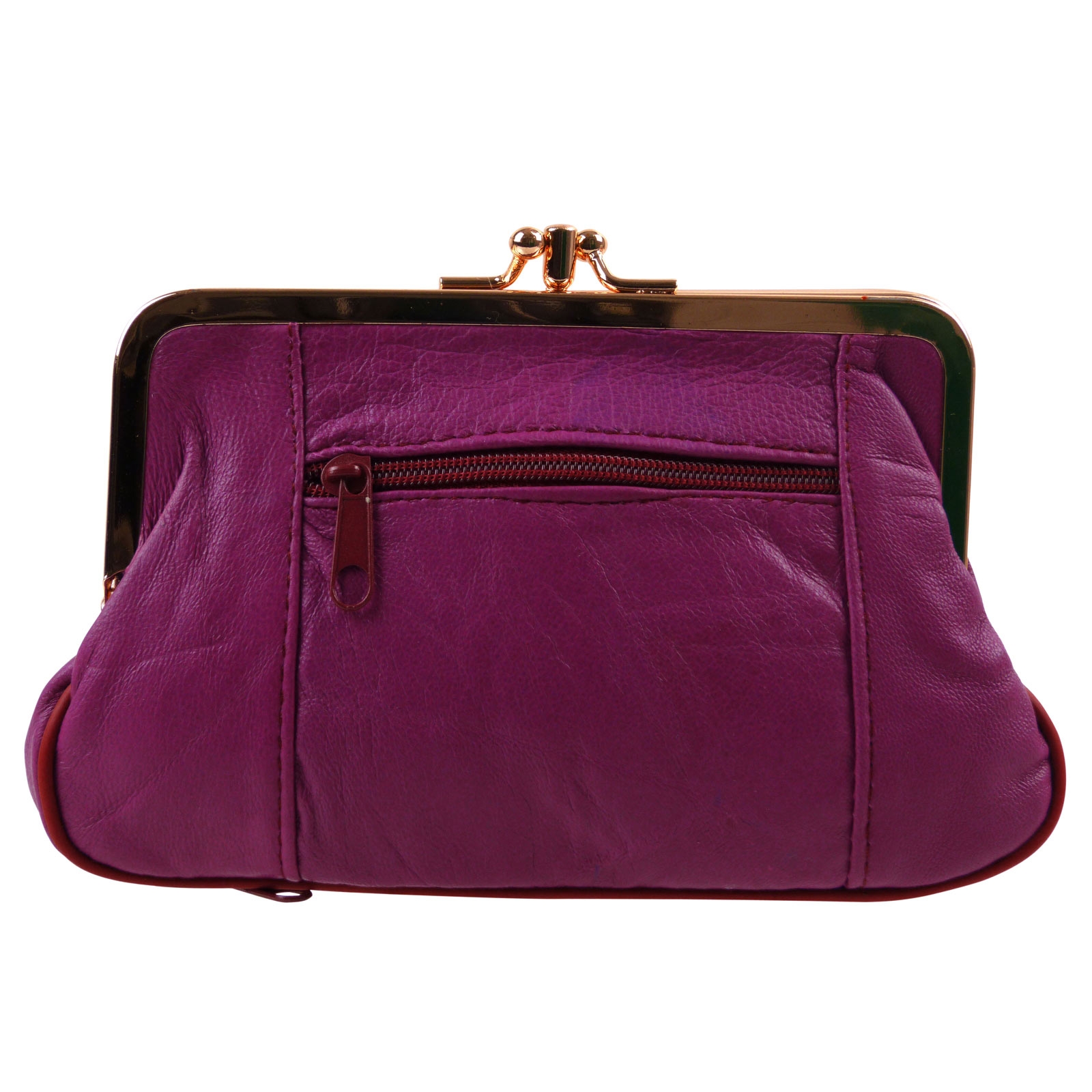 Borsa per monete donna in pelle Oakridge doppio fischio con spazio per carta di credito - Foto 22 di 34