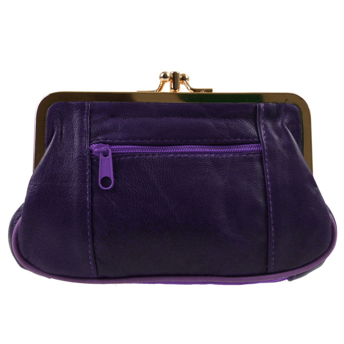 Borsa per monete donna in pelle Oakridge doppio fischio con spazio per carta di credito - Foto 31 di 34