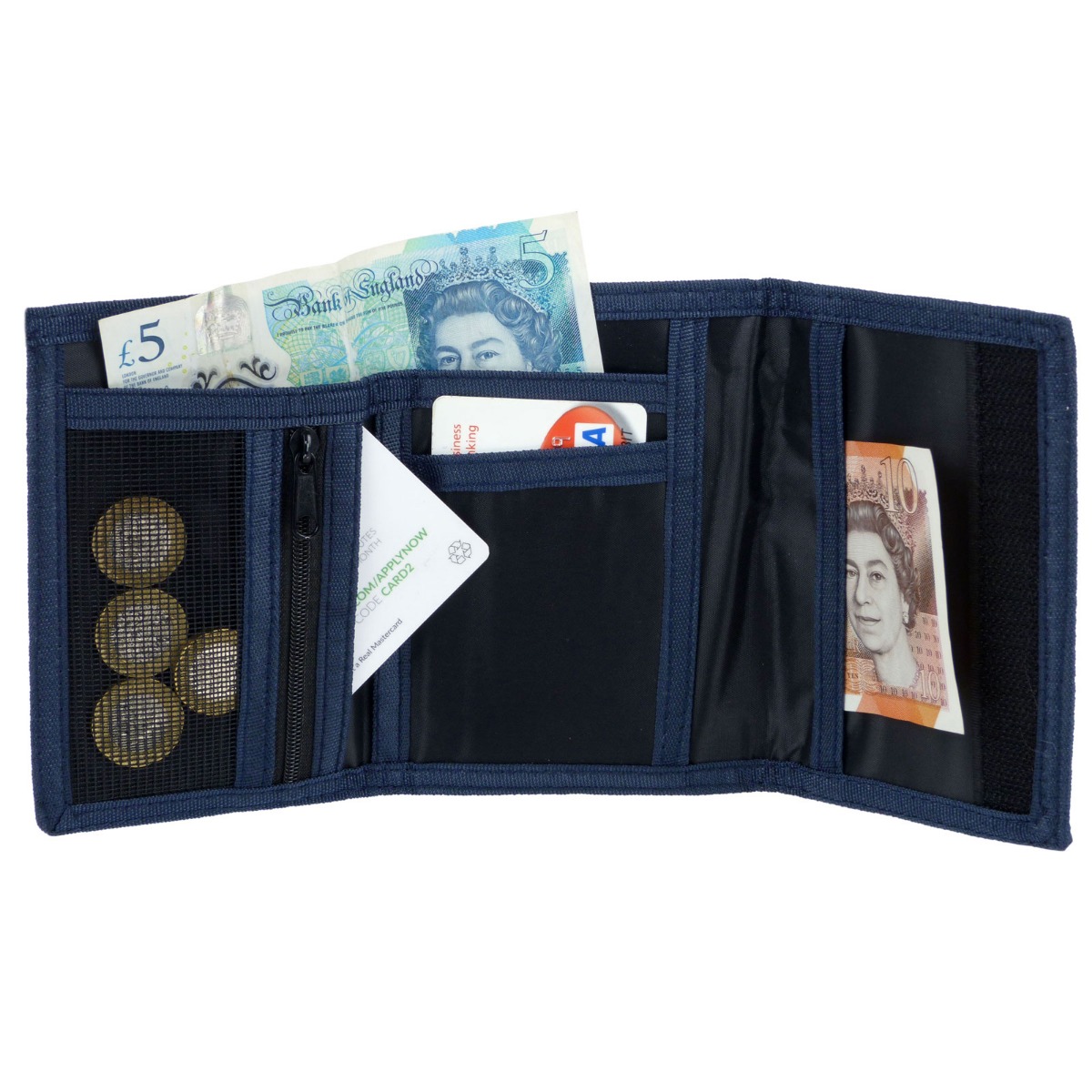 RED X Mens or Boys Trifold Nylon Sports Wallet with Change Section - Picture 12 of 19