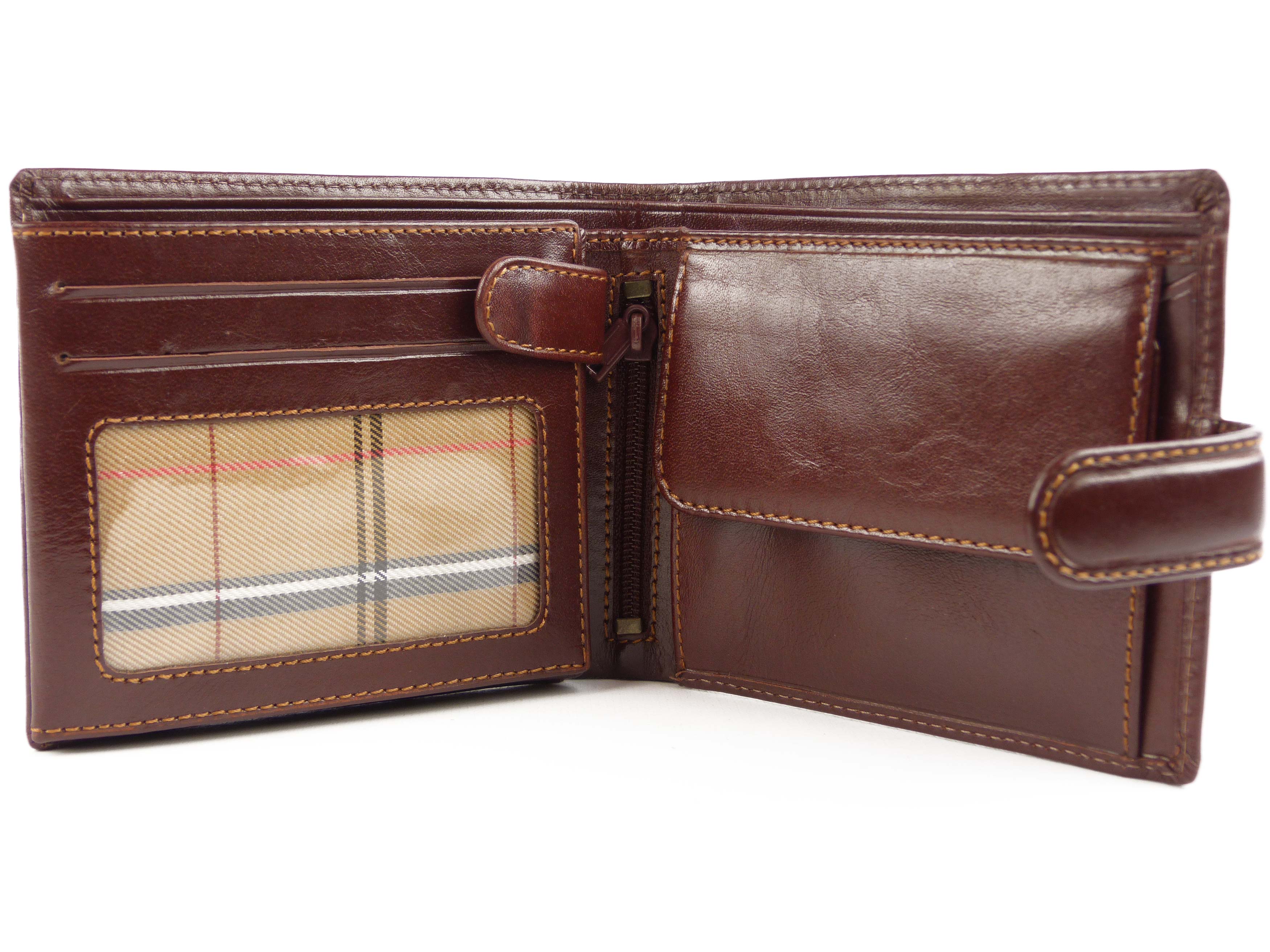 Cartera italiana de cuero con pestañas para hombre de Visconti; colección Monza regalo en caja - Imagen 11 de 15