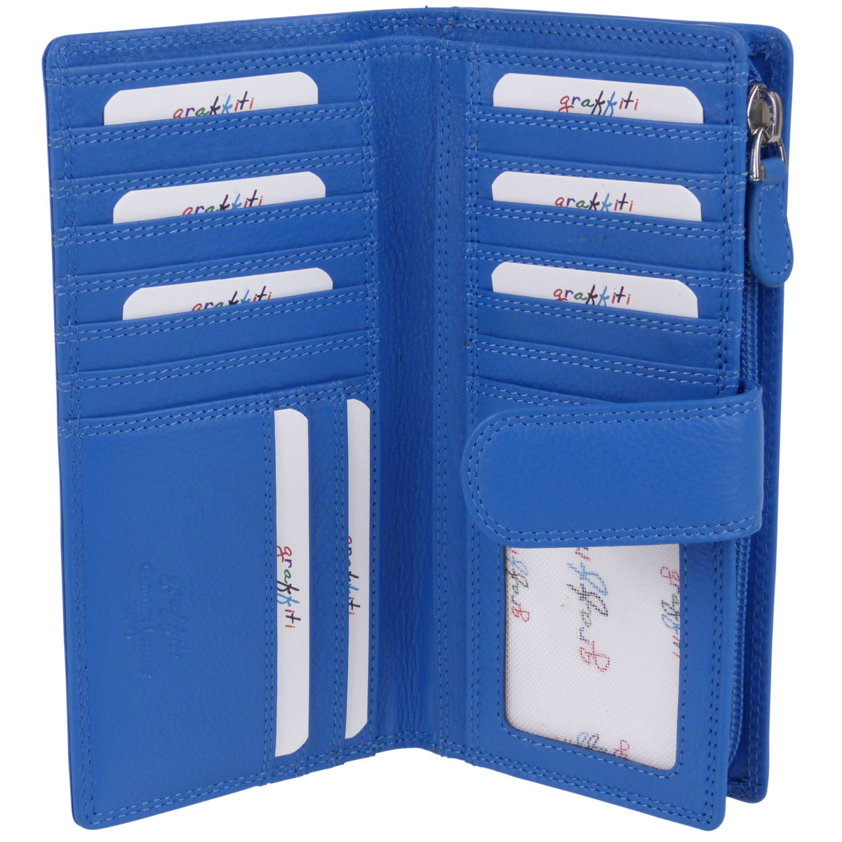 Ladies Leather Tabbed Purse/Wallet by Golunski; Graffiti Gift Box Bright Colours - Picture 23 of 103