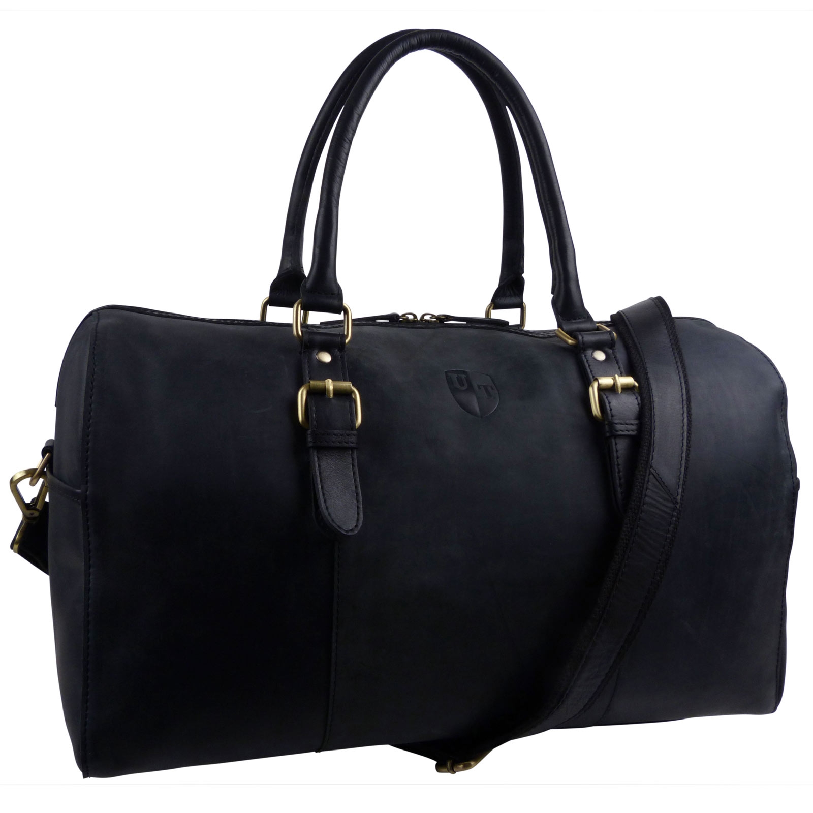 Hansson Leather Mens Large Classic Holdall Travel Overnight Bag - Picture 6 of 19