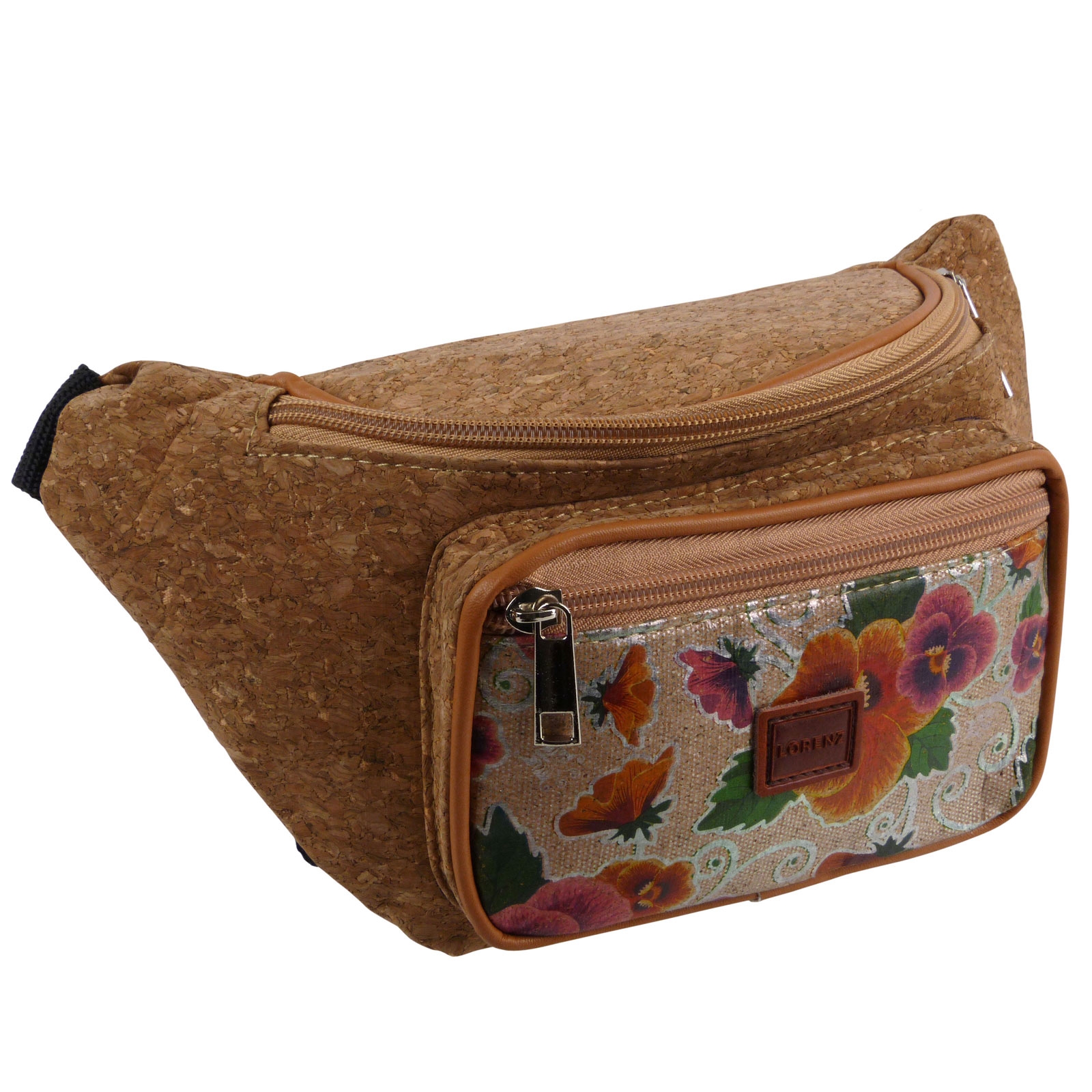 Unisex Cork Waist Bag/Bumbag with Floral Design