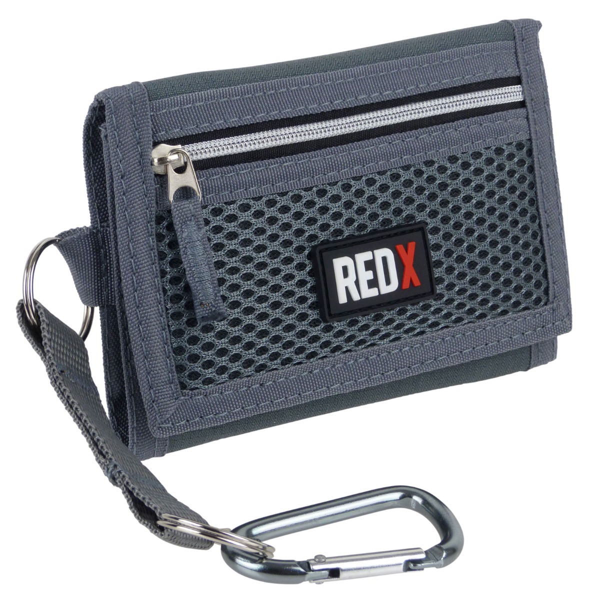 RED X Mens & Boys Tri-Fold Nylon Sports Wallet with Coin Pocket and Belt Hook - Picture 5 of 16
