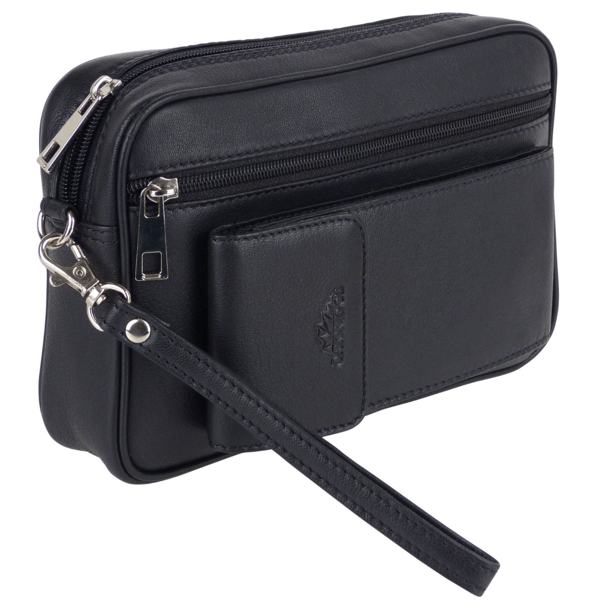 Oakridge Leather Mens Wrist or Waist Bag Organiser Travel