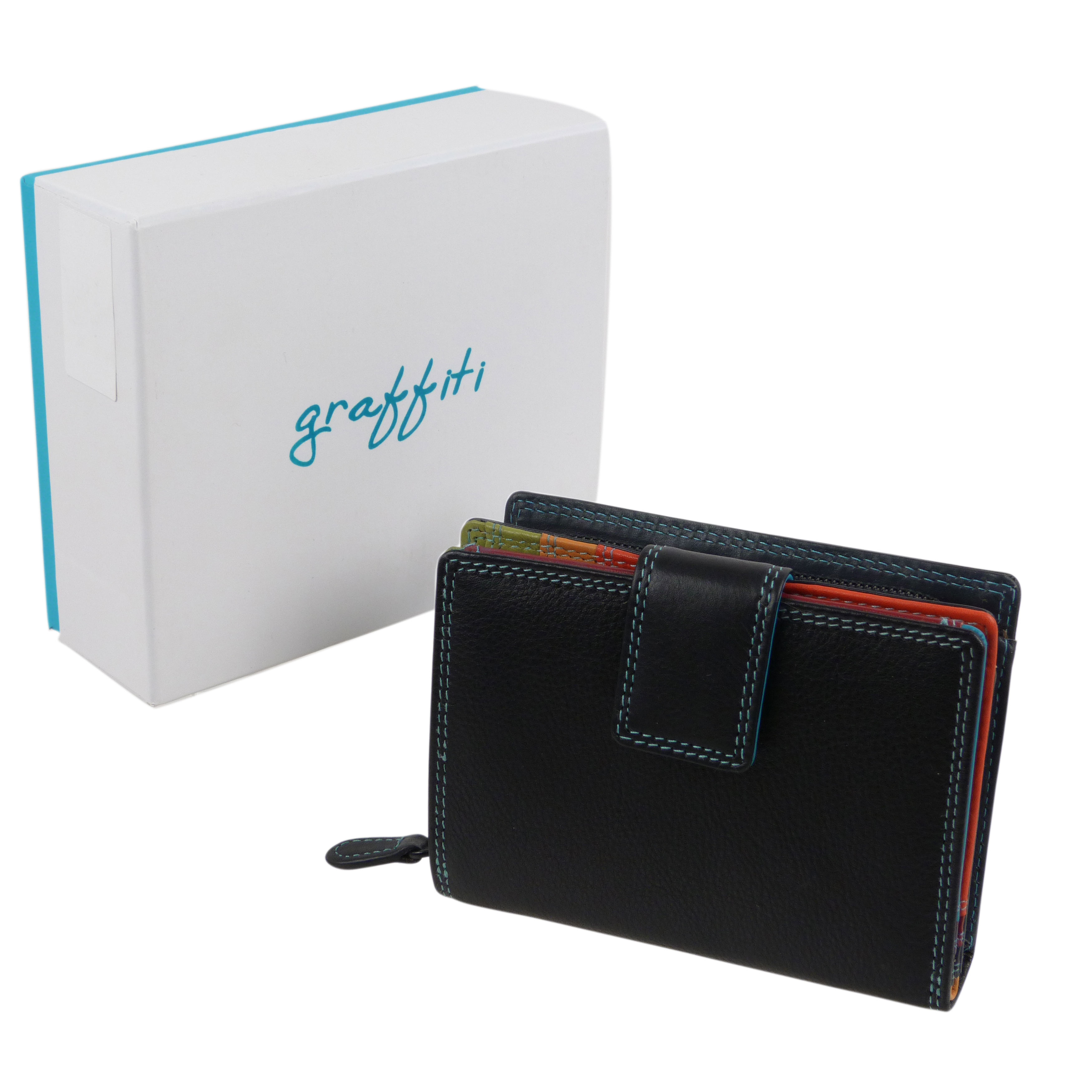 Damen kleine kompakte Reiter Leder Geldbörse/Geldbörse von Golunski Graffiti Geschenkbox - Bild 6 von 118