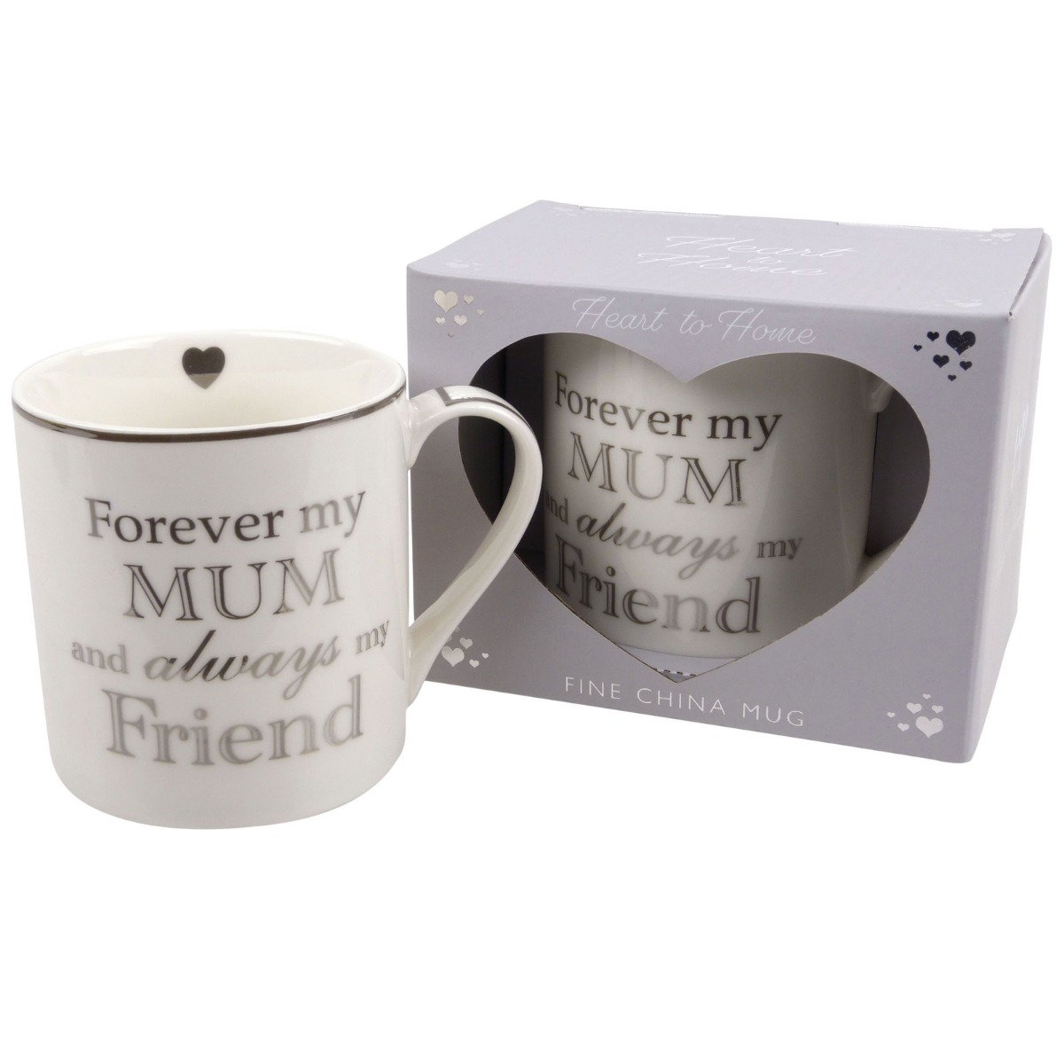 Heart To Home White China Mug Cup 3 Designs Nan Grandma Mum L&P - Picture 10 of 15