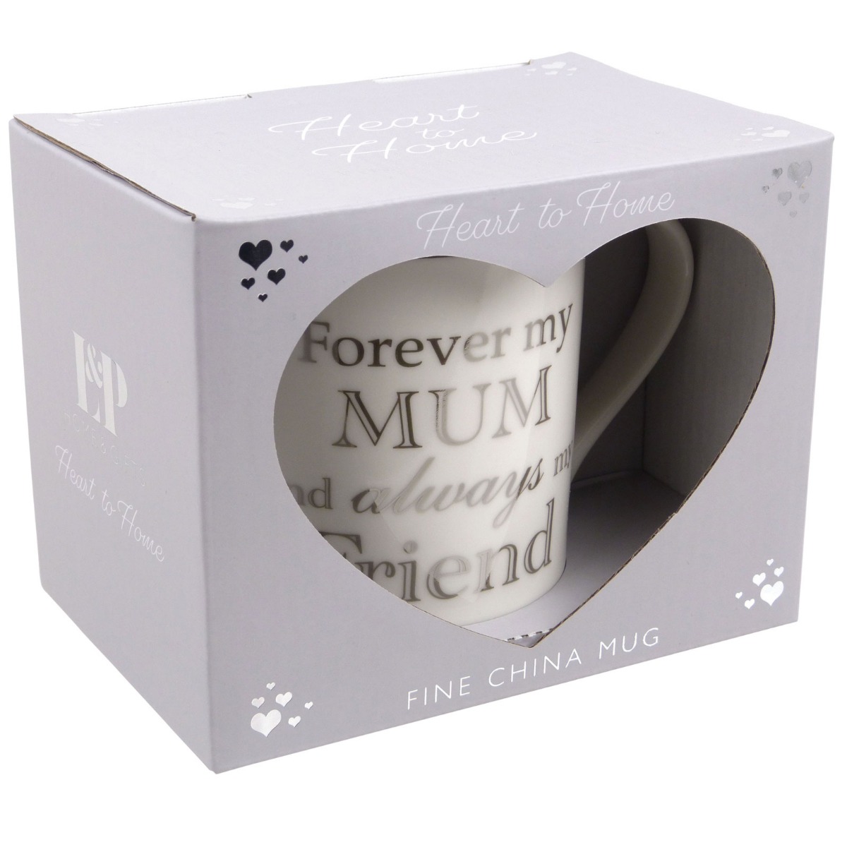 Heart To Home White China Mug Cup 3 Designs Nan Grandma Mum L&P - Picture 11 of 15