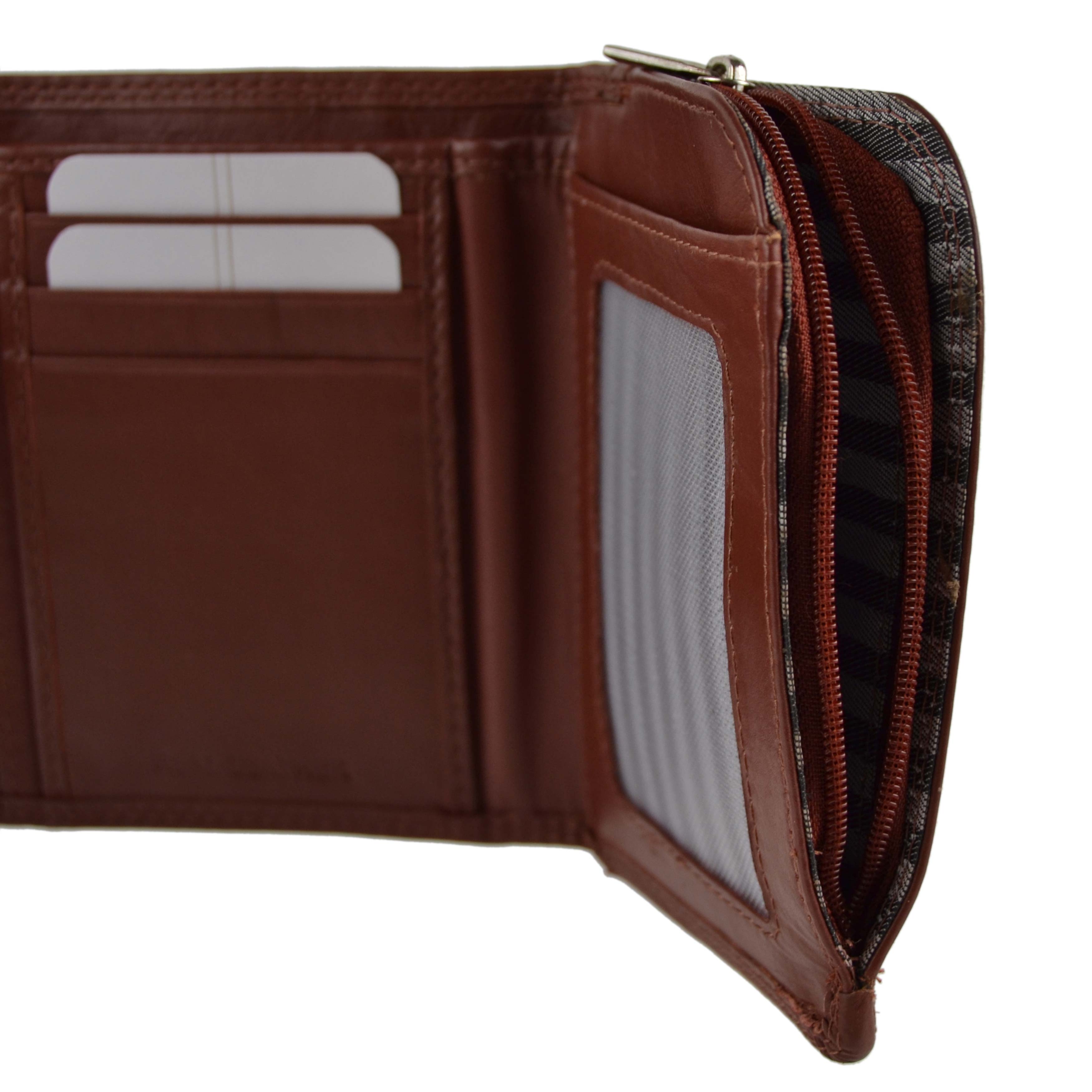 Billetera, moneda y tarjeta triple London Leathergoods para hombre - Imagen 10 de 19