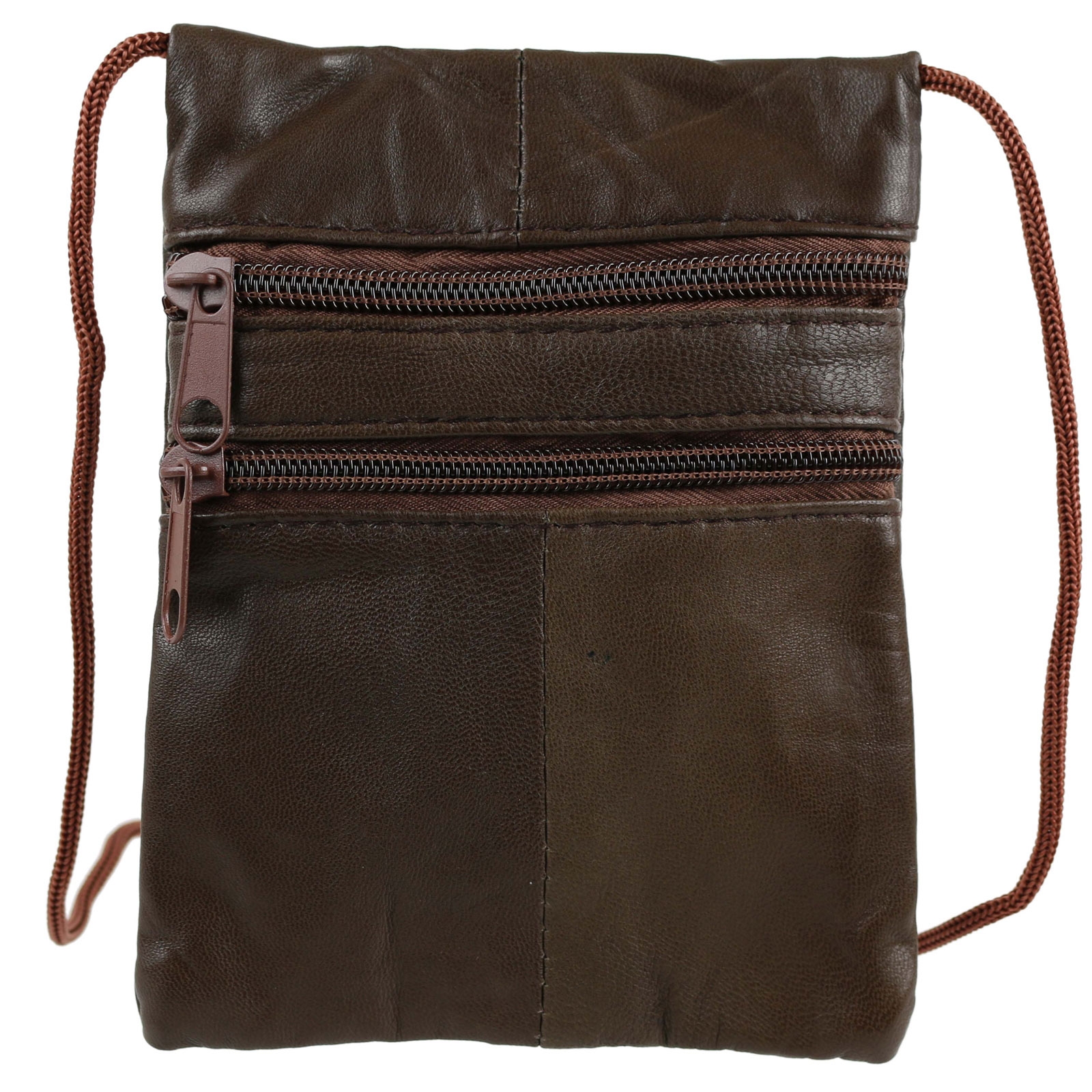 Porta pasaporte/bolsa y monedero Lorenz de cuero suave con cuello - Imagen 8 de 11