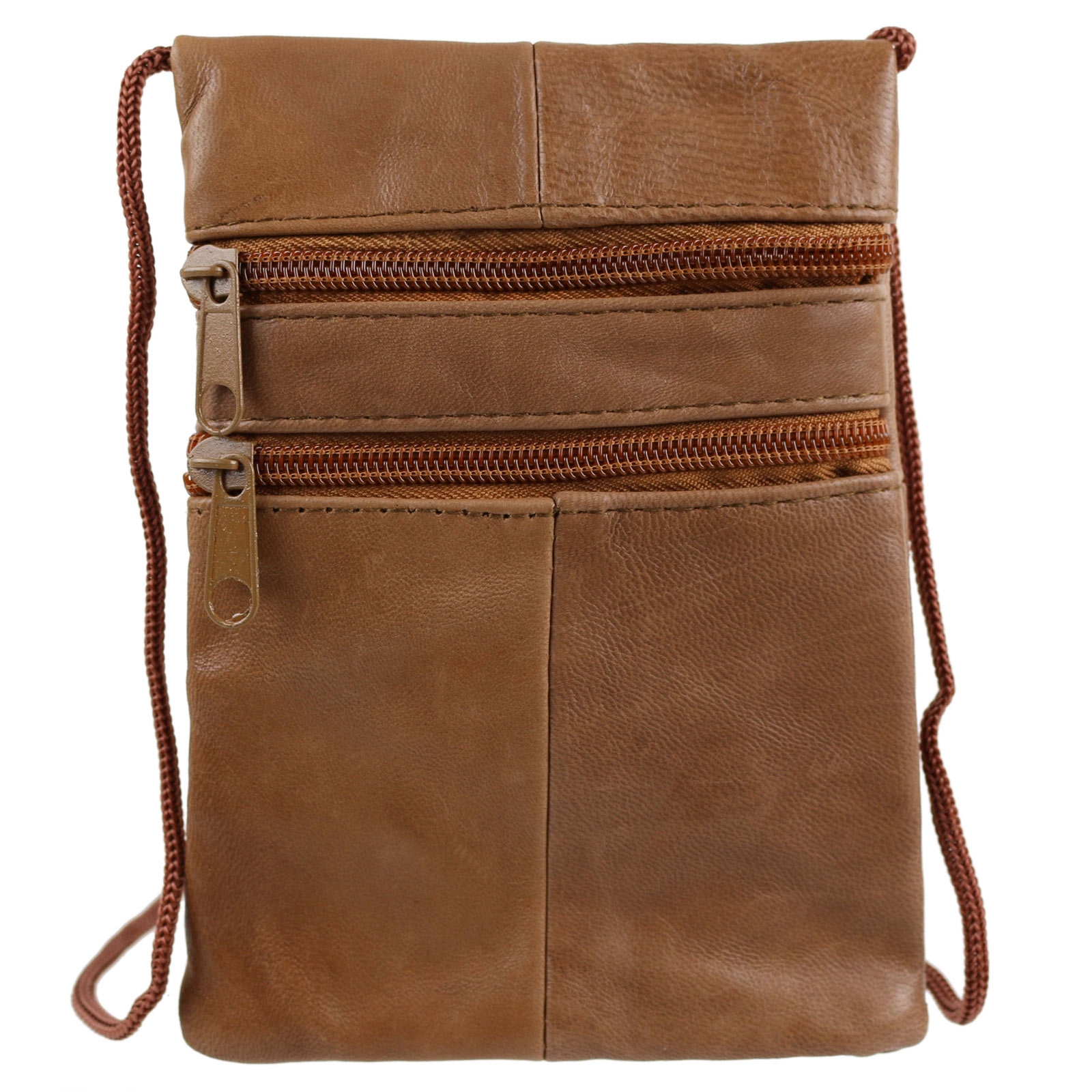 Porta pasaporte/bolsa y monedero Lorenz de cuero suave con cuello - Imagen 10 de 11
