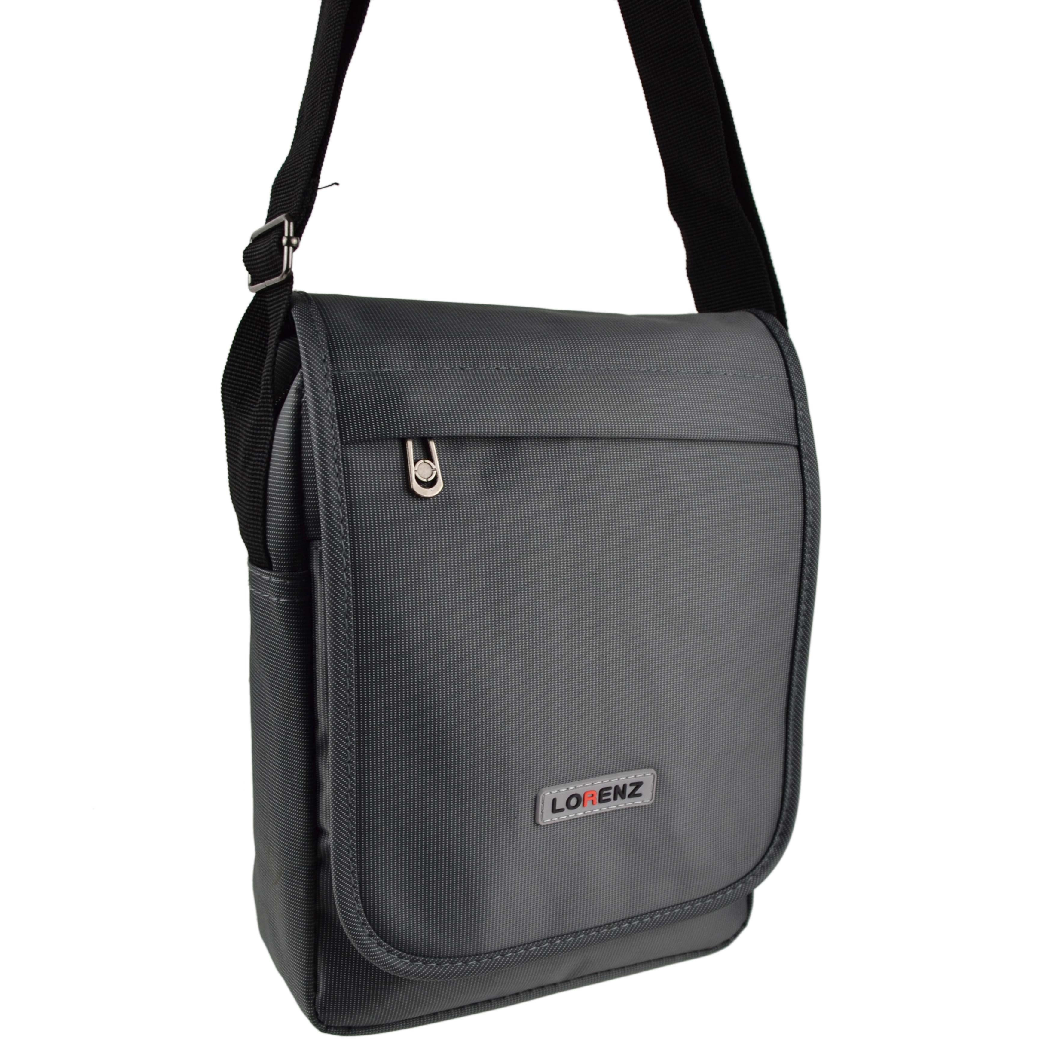 Mens Ladies Hard Wearing Nylon Cross Body Bag by Lorenz Travel Handy Utility