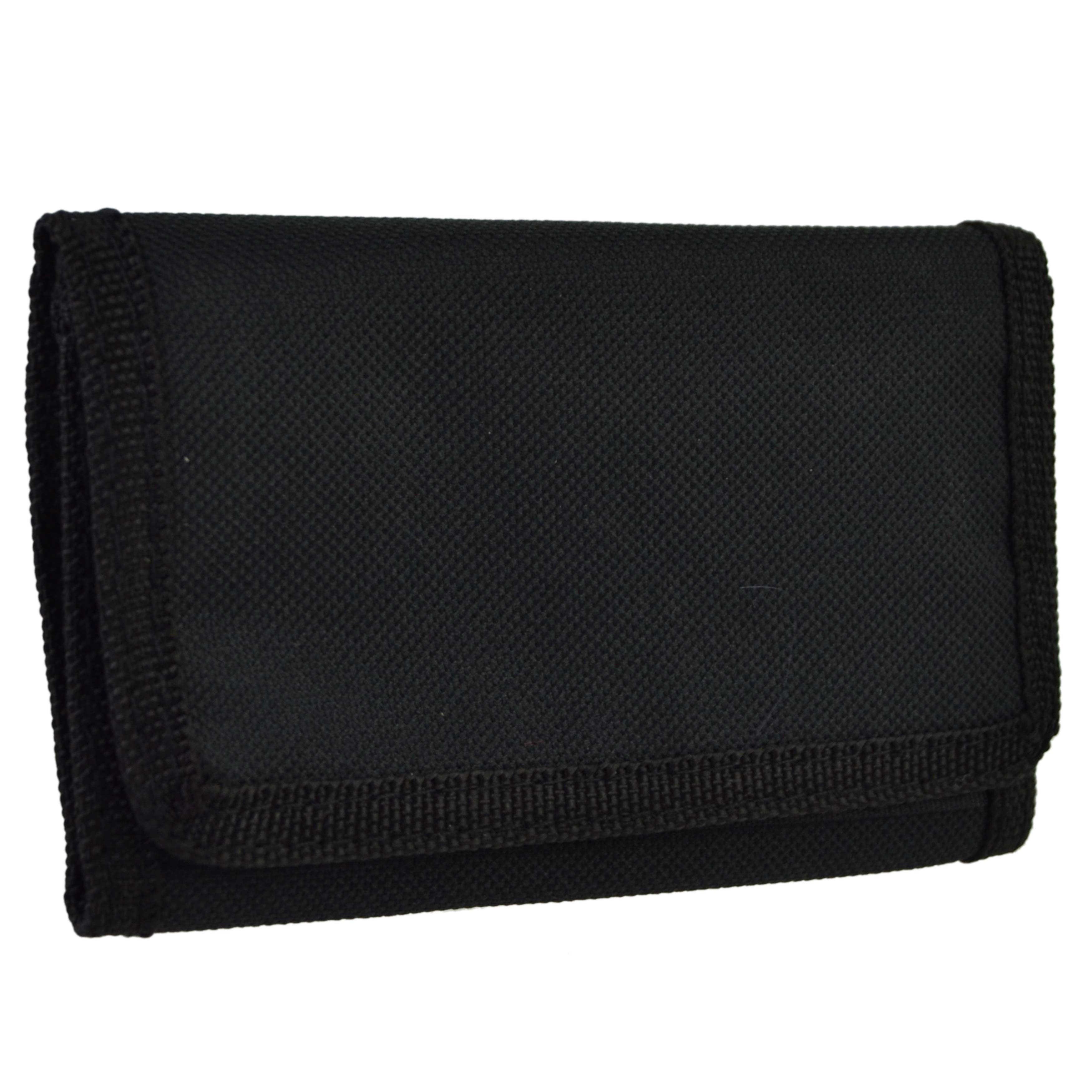 Mens Boys Girls Plain Canvas Tri-Fold Wallet Black Red Navy Handy - Picture 17 of 21