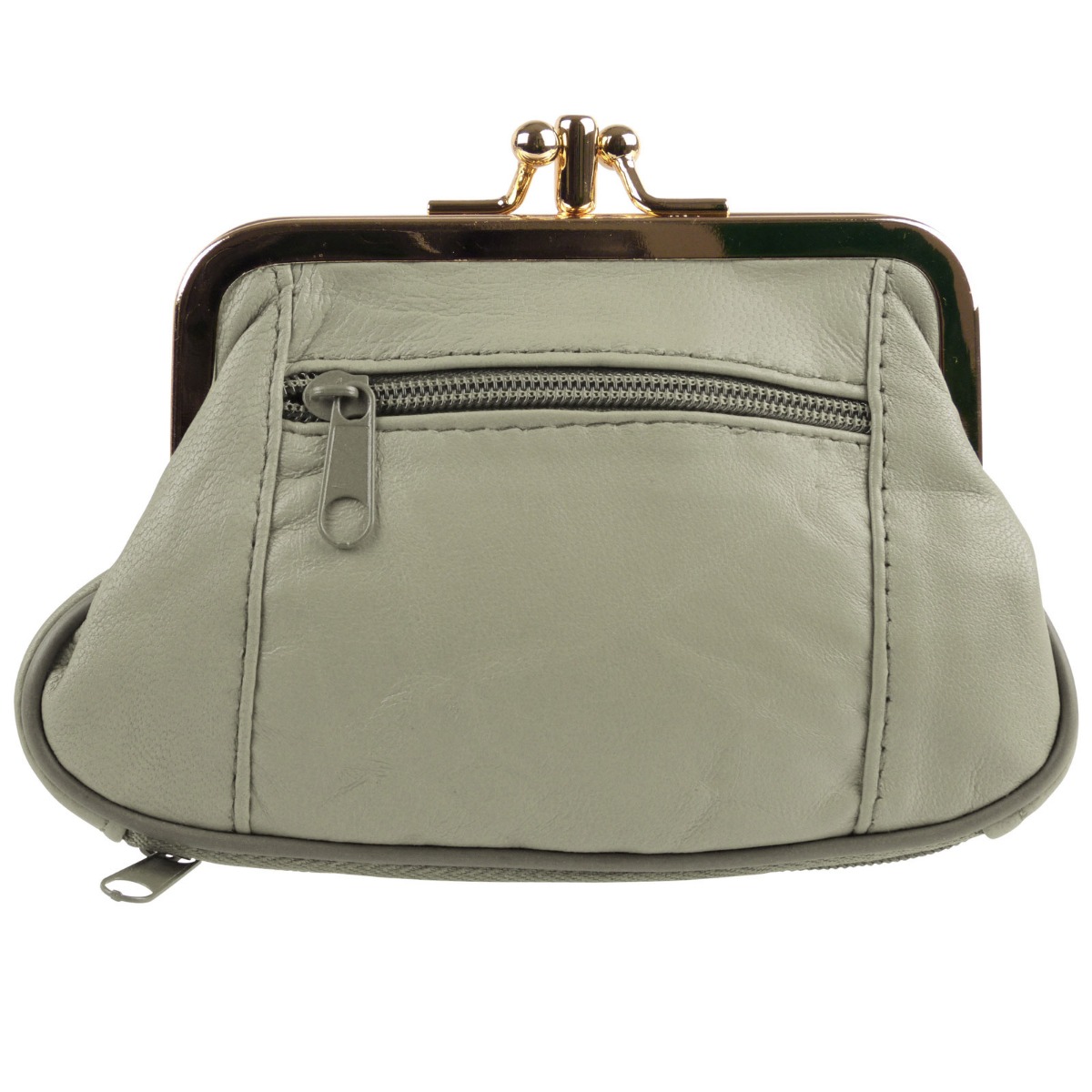 Ladies Soft Oakridge Leather Clasp Purse Coin Purse Change Handy Zipped - Picture 27 of 47