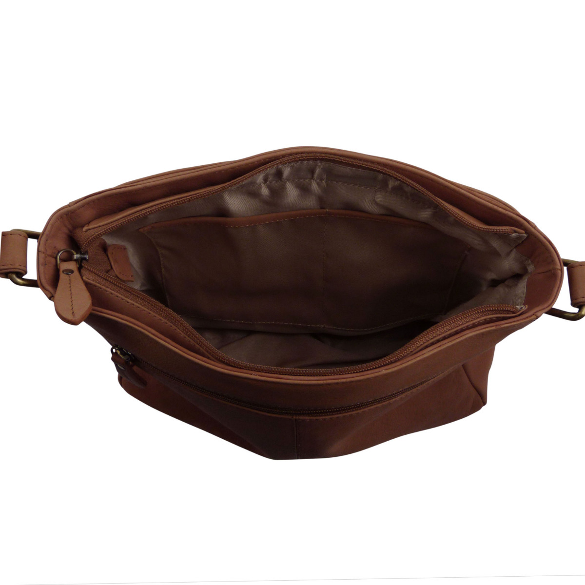 Rowallan of Scotland Womens Leather Zipped Top Shoulder Bag - Picture 18 of 32