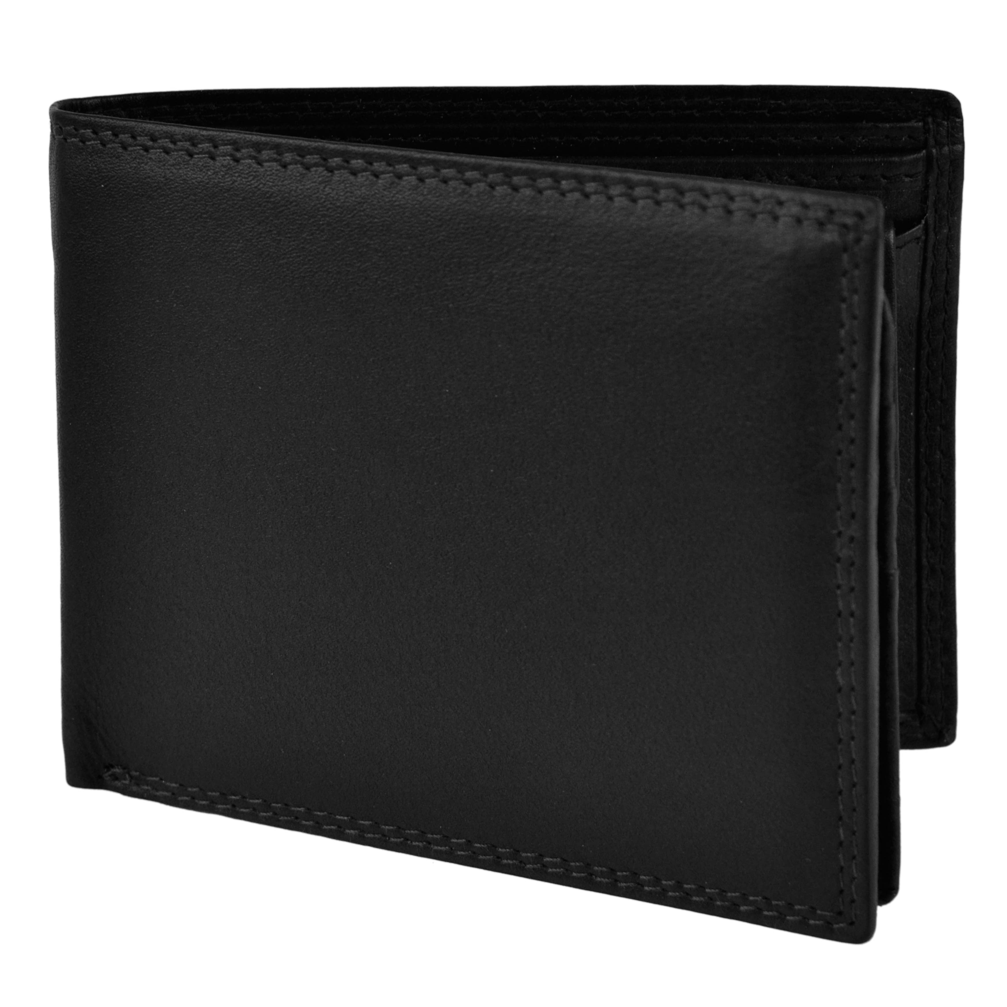 Mens Bi-Fold with Flip Out LEATHER Wallet by Oakridge; Nevada